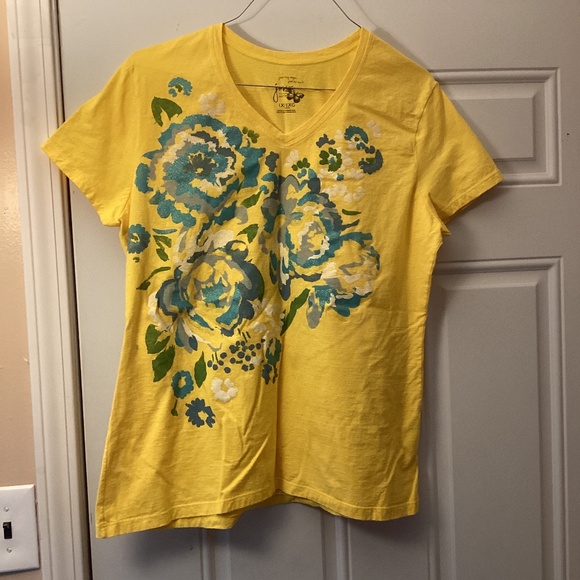 Women’s Hanes JMS Just My Size Flower Sparkly Short Sleeve Tee Shirt 1X - Picture 1 of 6